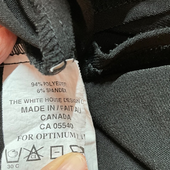 SYMPLI Black Vee Neck Asymetrical Tunic / Mini Dress MADE IN CANADA US Sz 10 - Picture 9 of 10